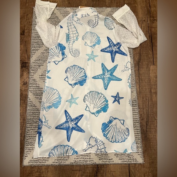 NWT NORACORA button down cotton lace tunic - Picture 2 of 13